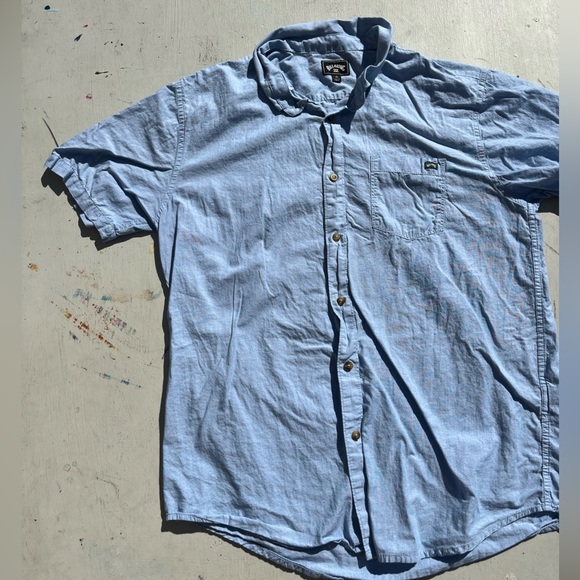 Men's Billabong Shirt Blue Pocket L Light Beach Surf Outdoor Camp City Casual - Picture 4 of 10